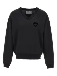 Толстовка с V-образным вырезом и логотипом Iceberg, черный