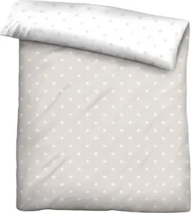Двусторонний пододеяльник Biberna "Mix & Match 155х200 см, цвет beige/Sterne