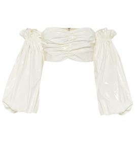 Укороченный топ Фиби с открытыми плечами Rotate, Egret