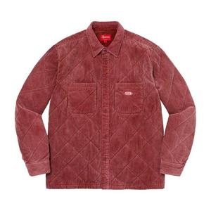 Рубашка Supreme Quilted Corduroy Shirt Rust, красный