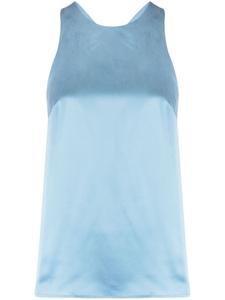 Loulou Studio шелковый топ с вырезом халтер, синий