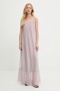 Платье с шелком Answear.Lab, фиолетовый