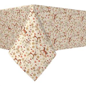 Квадратная скатерть, 100 % полиэстер, 60x60 дюймов, винтажные лошадки-качалки