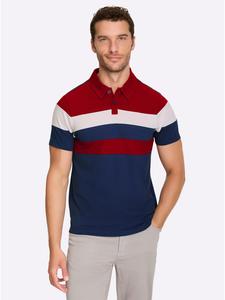 Рубашка с короткими рукавами в темно-синюю и темно-красную полоску WITT WEIDEN