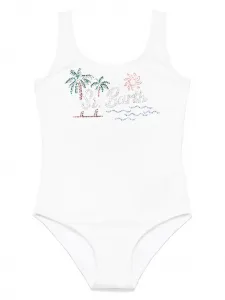 Купальник с логотипом MC2 Saint Barth Kids, белый