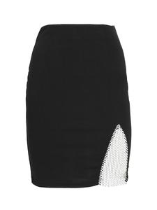 Юбка Influencer  Rhinestone, черный