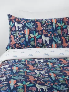Комплект из пододеяльников и наволочки John Lewis Kids' Floral Jungle Reversible