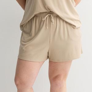 Пижамные шорты с рубчиком Plus size Sonoma Goods For Life, Mocha Froth