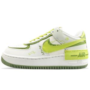Кроссовки Nike Air Force 1 Skateboarding Shoes Women's Low-top Green/White, белый