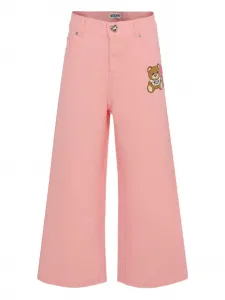 Джинсы с принтом Moschino Kids, розовый