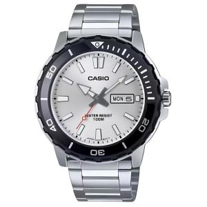 CASIO Кварцевые часы Standard Series на стальном браслете, мужские, серебристый циферблат