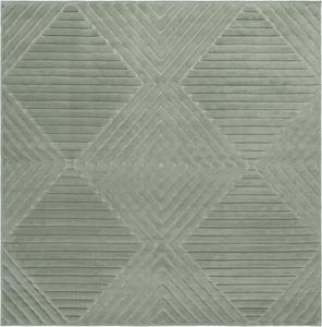 Ковер SAFAVIEH, 201 x 201 см, Selena Collection, Green, геометрический рисунок, идеально подходит для помещений с высокой проходимостью в гостиной, спальне, столовой (SLE684Y)