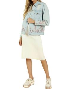 Some Like It Hot Куртка с потертостями из денима Honey Punch, цвет denim