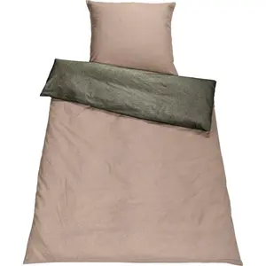 Двустороннее постельное белье SETEX «Шамбре», с двусторонней функцией, цвет marzipan / khakigrün