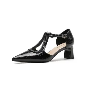 Туфли на высоком каблуке для женщин QITUMAUL, Black[Heel Height 5.5Cm]