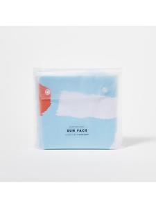 Sunny Life Пляжное полотенце "Sunface" светло-голубого цвета - (Д)175 x (Ш)90 см