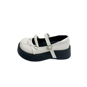 WUJI Платформенные туфли Мэри Джейн для женщин экрю, цвет Ecru