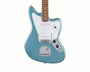 Fender Squier FSR Серия Affinity Jaguar с грифом из лауреля, белой накладкой на звукозниматели, цвет Ice Blue Metallic