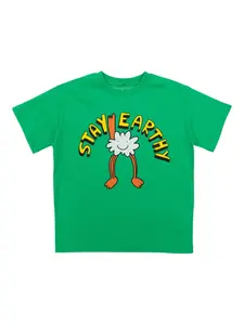 Футболка с графическим принтом Stella McCartney Kids, зеленый