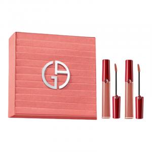 GIORGIO ARMANI AMANI Red Tube жидкая помада для макияжа наборы Velour Natural легко растушевывается 6,5мл*2