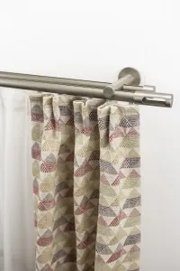 Карниз для штор GARESA "EASY", 2 направляющие, желаемая длина 67х120 см, Ø 20 мм, цвет aluminiumfarben/nickelfarben