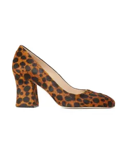 Скульптурные туфли лодочки на блочном каблуке Stuart Weitzman, коричневый