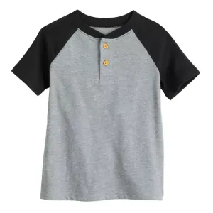 Футболка-реглан с короткими рукавами для малышей и малышей в университете Jumping Beans, цвет medium gray