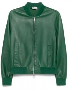 Кожаная куртка-бомбер PAROSH P.A.R.O.S.H., зеленый