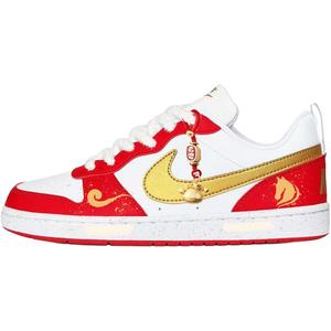 Nike Court Borough RECRAF Cushioning, Wear Resistant низкие детские кроссовки для скейтбординга Red Unisex