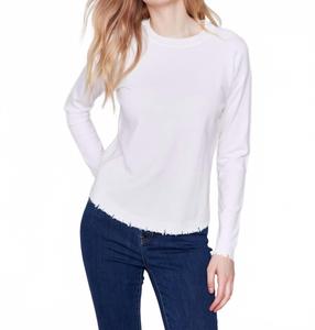 Свитер с круглым вырезом и удлиненными плечами в кремовом цвете CHARLIE B