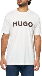 Мужская футболка с коротким рукавом и принтом логотипа HUGO, New Cloud White