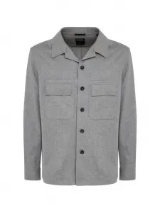 Рубашка-куртка с карманами Zegna, серый