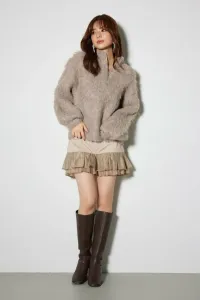 Многослойные джинсовые шорты-юбка Rienda, цвет Beg