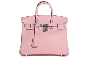 Сумка Birkin из кожи Swift от HERMES, цвет 3Q Розовая Сакура Вишневый Цвет