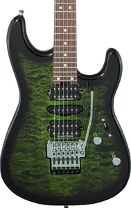 Электрогитара Charvel MJ San Dimas Style 1 HSH FR, гриф из падука, прозрачный зеленый градиент