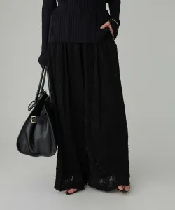 Полупрозрачные жаккардовые брюки Babylone, цвет Black 19