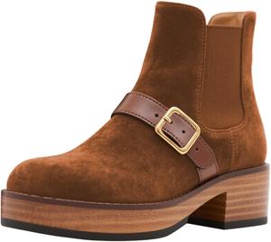 Женские ботильоны Miss Left с круглым носком, эластичные Челси, на платформе с низким каблуком, удобные для повседневной ходьбы, размеры 4-16 US, Sienna