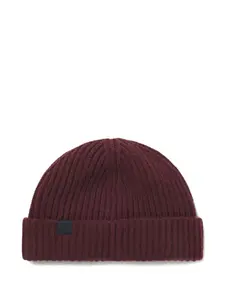 Шапка бини в рубчик BOSS, красный