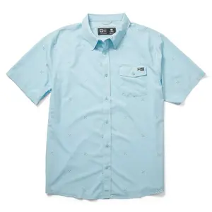 Рубашка с коротким рукавом Salty Crew Sailfin perf woven, синий