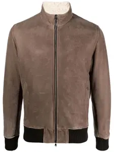 Замшевый бомбер Barba, коричневый