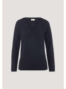 Вязаный свитер темно-синего цвета Hessnatur