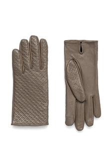 BOSS кожаные перчатки с тисненым логотипом, нейтральный цвет