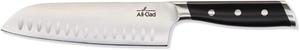 All-Clad сантоку нож 18 см, полностью кованый, профессиональная точность, ультраострый, для домашней кухни, серебряный/черный