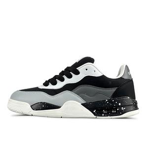 LuzaoT SUPER DRAG Нескользящие износостойкие низкие кроссовки для скейтбординга унисекс, черно-серые