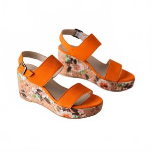 Женские сандалии Crete в оранжевой замше Eric michael