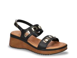 Сандалии Bella Vita Vic Wedge Sandal, Black Leather
