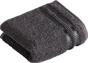 Полотенца гостевые Vossen "Cult de Luxe", (3 шт.), в наборе, с глянцевой каймой 30х50 см (3 шт.), цвет graphit