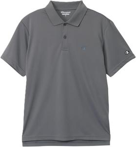 Мужская спортивная рубашка-поло Champion Basic, C3-BS311, защита от УФ-излучения, 100% полиэстер, антибактериальные свойства, защита от запаха, быстросохнущая, с одним логотипом, серебряный