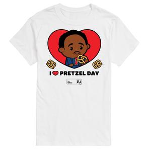 Футболка с рисунком Big & Tall The Office Pretzel Day Licensed Character, белый