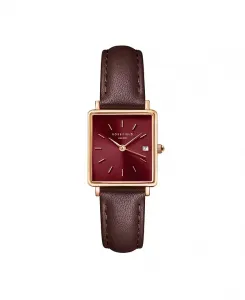 Женские часы Boxy xs из коричневой кожи 24 мм Rosefield, brown